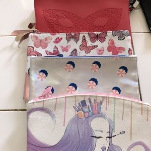 Lot of 11 IPSY Cosmetics & Skincare Bags Wide Assortment of Designs & Colors